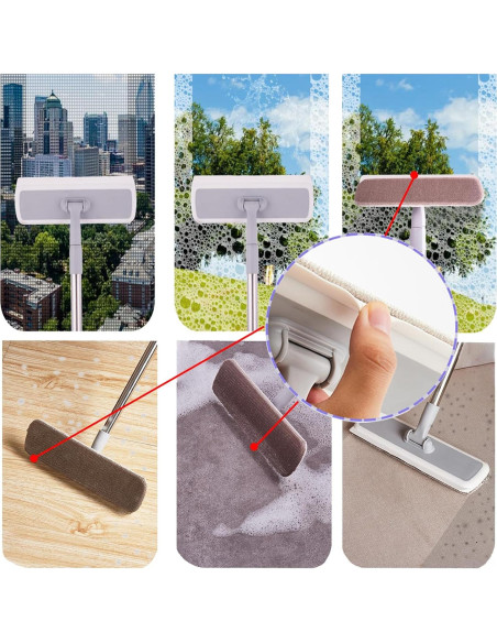 Kit Limpiador de Ventanas 5 en 1 Cleansoon, Mango Ajustable 30-68.6 cm Kit Limpiador de Ventanas 5 en 1 Cleansoon, Mango Ajustable 30-68.6 cm