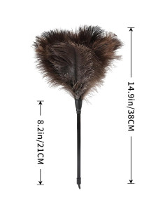 Plumero de Avestruz Daieeparty 37.8 cm Natural 1 pieza 2