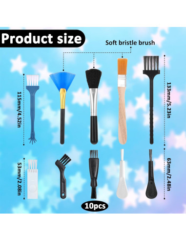 Kit de 10 Cepillos de Limpieza Antiestáticos FdcLixuvol