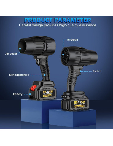 Soplador de Hojas Inalámbrico Cardmap 21V 2600mAh Portátil