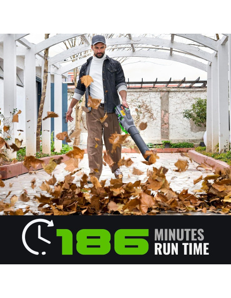 Soplador de Hojas Eléctrico Inalámbrico NovorikX 60V 810 CFM Soplador de Hojas Eléctrico Inalámbrico NovorikX 60V 810 CFM