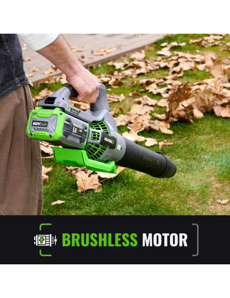 Soplador de Hojas Eléctrico Inalámbrico NovorikX 60V 810 CFM Soplador de Hojas Eléctrico Inalámbrico NovorikX 60V 810 CFM