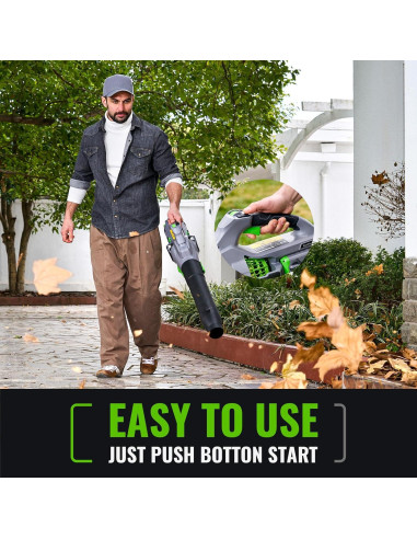 Soplador de Hojas Eléctrico Inalámbrico NovorikX 60V 810 CFM