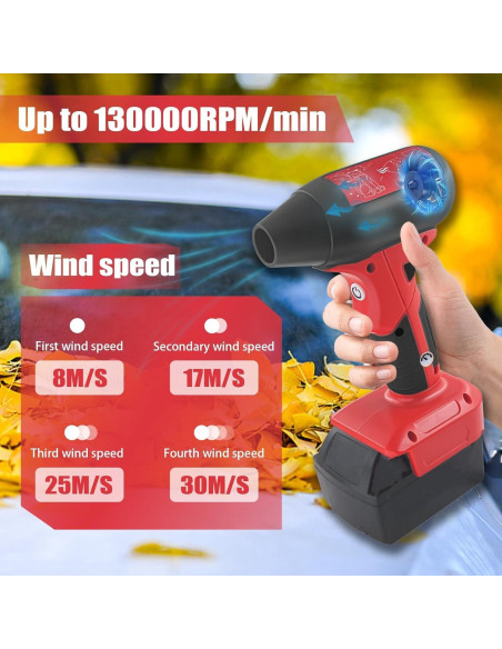 Soplador de Aire Comprimido YRGJDCA 130000RPM Inalámbrico Soplador de Aire Comprimido YRGJDCA 130000RPM Inalámbrico