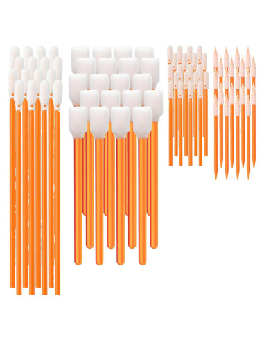 Kit de Hisopos de Limpieza Wellgler 100 Pcs Naranja Multiusos