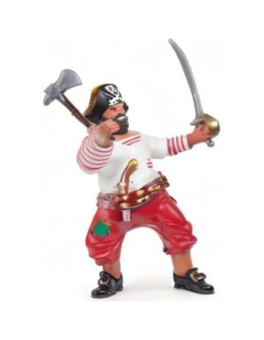 Figura de Pirata Papo con Hacha Multicolor 8 cm