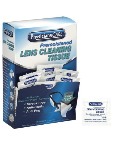 Toallitas de Limpieza de Lentes PhysiciansCare 100 Paquetes