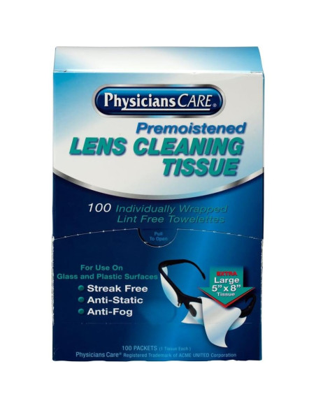 Toallitas de Limpieza de Lentes PhysiciansCare 100 Paquetes Toallitas de Limpieza de Lentes PhysiciansCare 100 Paquetes