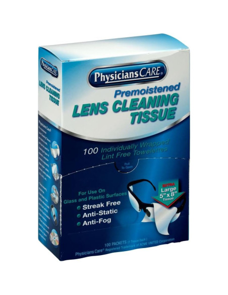 Toallitas de Limpieza de Lentes PhysiciansCare 100 Paquetes Toallitas de Limpieza de Lentes PhysiciansCare 100 Paquetes