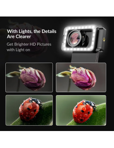 Lente Macro APEXEL 15X con Luz LED para Smartphones 2