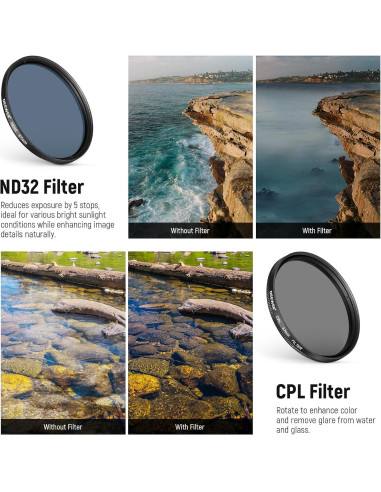Kit de Filtros NEEWER 67mm 7 Pack para Teléfonos Android