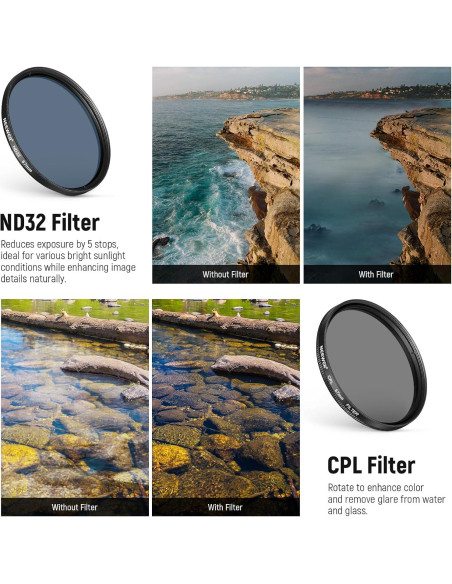 Kit de Filtros NEEWER 67mm 7 Pack para Teléfonos Android Kit de Filtros NEEWER 67mm 7 Pack para Teléfonos Android