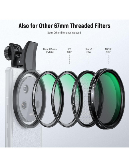 Kit de Filtros NEEWER 67mm 7 Pack para Teléfonos Android Kit de Filtros NEEWER 67mm 7 Pack para Teléfonos Android