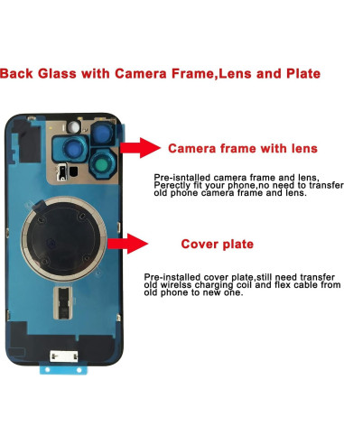Reemplazo Cristal Trasero iPhone 16 Pro Titanio Negro + Kit Herramientas