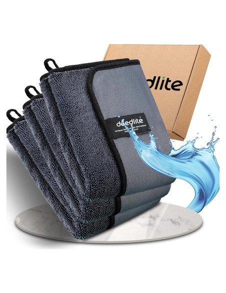 Toallas de Microfibra Deedlite 40x40 cm - Paquete de 3 - Secado Sin Marcas Toallas de Microfibra Deedlite 40x40 cm - Paquete de 3 - Secado Sin Marcas