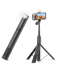 Palos de Selfie Sensyne con Luz y Trípode 31.5cm Negro