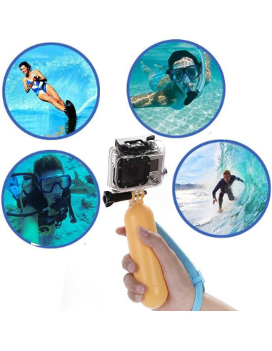 Flotador Mano GoPro Walway Amarillo 15x3.8 cm Flotante