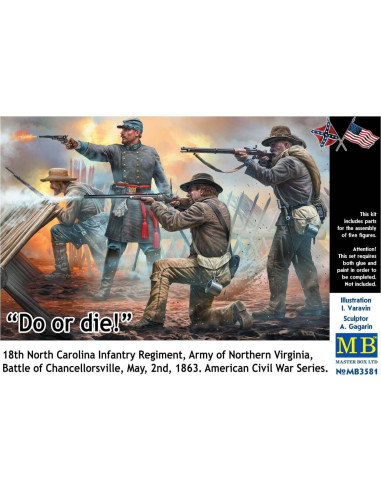 Modelo de Plástico Master Box Infantería Confederada 1:35
