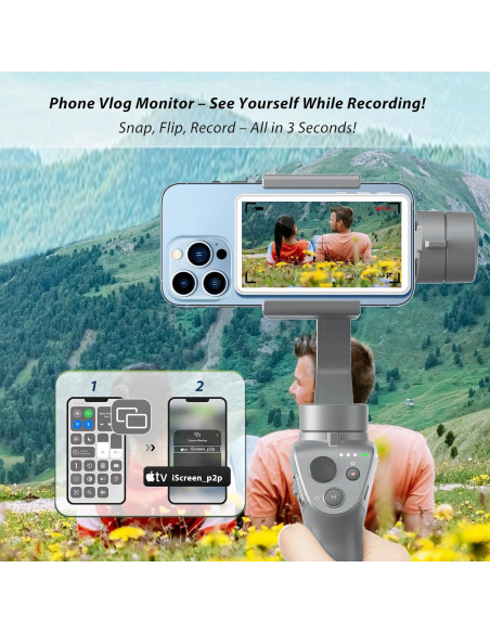 Monitor de Selfie Inalámbrico 4K SHEEVONIX Blanco para Vlogs Monitor de Selfie Inalámbrico 4K SHEEVONIX Blanco para Vlogs