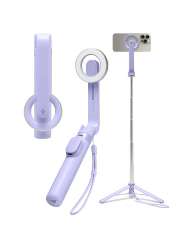 Selfie Stick Tripod Spigen MagSafe 61 cm Control Remoto Lavanda