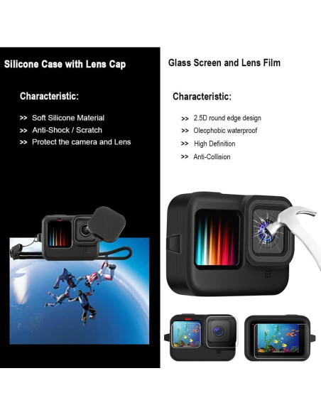 Kit de Accesorios 62 en 1 para Gopro Hero 13 12 11 10 9 Negro Kit de Accesorios 62 en 1 para Gopro Hero 13 12 11 10 9 Negro