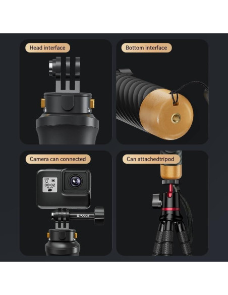 Mango Flotante PULUZ para GoPro Hero 12, 11, 10, 9, 8, 7, 6, 5, 4, 3+, 2, 1 - Antideslizante y Compacto Mango Flotante PULUZ para GoPro Hero 12, 11, 10, 9, 8, 7, 6, 5, 4, 3+, 2, 1 - Antideslizante y Compacto
