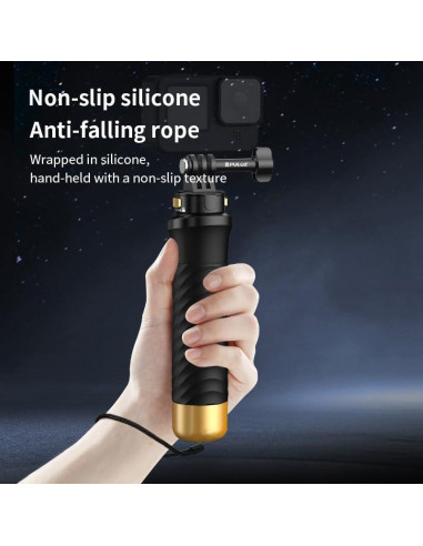 Mango Flotante PULUZ para GoPro Hero 12, 11, 10, 9, 8, 7, 6, 5, 4, 3+, 2, 1 - Antideslizante y Compacto