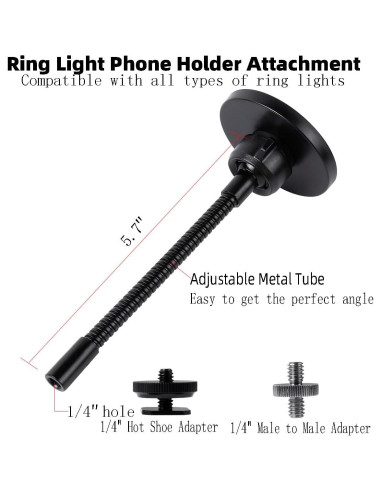 Soporte Magnético para Teléfono iPhone 15/14/13/12 - Adaptador Trípode