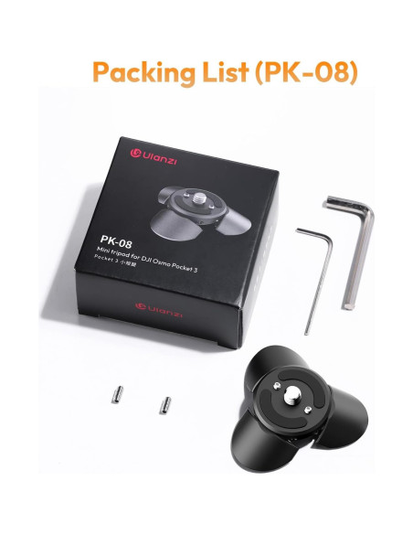 Trípode Mini Pocket 3 ULANZI PK-08 para DJI Osmo Pocket 3 Trípode Mini Pocket 3 ULANZI PK-08 para DJI Osmo Pocket 3