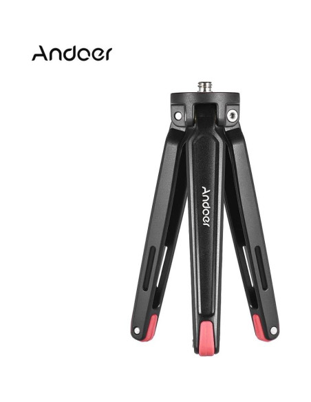 Trípode de escritorio Andoer Mini de aluminio 5kg ajustable Trípode de escritorio Andoer Mini de aluminio 5kg ajustable