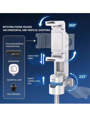 Mini Trípode Flexible JJ02 Growalleter con Control Remoto