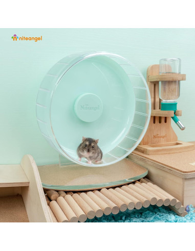 Rueda de Ejercicio para Hámster Niteangel 20.8 cm Verde Menta