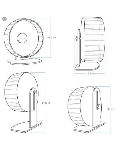 Rueda de Ejercicio para Hámster Niteangel 20.8 cm Verde Menta