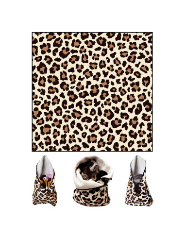 Bolsa de Maquillaje DIERJIFU Autoadhesiva Leopardo 50x50cm