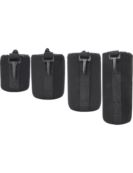 Juego de Fundas para Lentes DSLR Msiud 4 Piezas Neopreno Juego de Fundas para Lentes DSLR Msiud 4 Piezas Neopreno