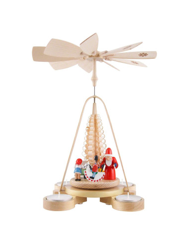 Pirámide Navideña Alemana Richard Glaesser 28 cm con Santa