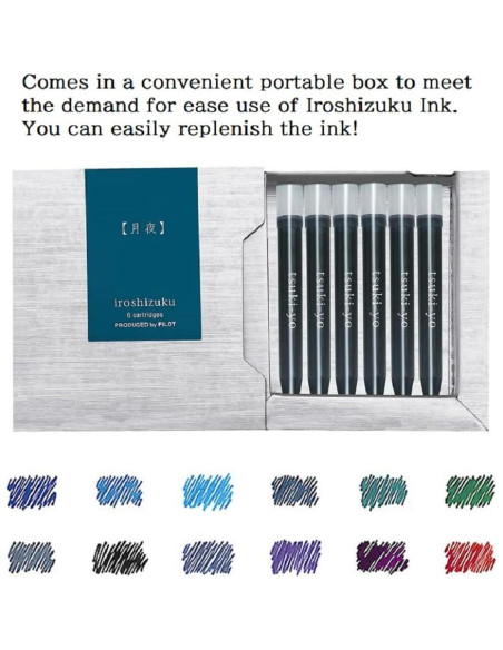 Cartuchos de Tinta Iroshizuku Shin-ryoku Verde Profundo 6 Piezas Cartuchos de Tinta Iroshizuku Shin-ryoku Verde Profundo 6 Piezas