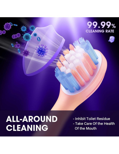 Soporte Limpiador de Cepillos de Dientes LXIANGN Gris 3 en 1