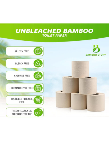 Papel Higiénico Ecológico Bamboo Story 12 Rollos 3PLY