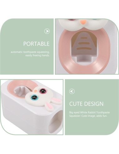 Dispensador Automático de Pasta de Dientes FOMIYES Rosa Pared