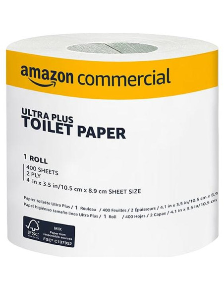 Papel Higiénico Ultra Plus AmazonCommercial 2 Capas 24 Rollos Papel Higiénico Ultra Plus AmazonCommercial 2 Capas 24 Rollos