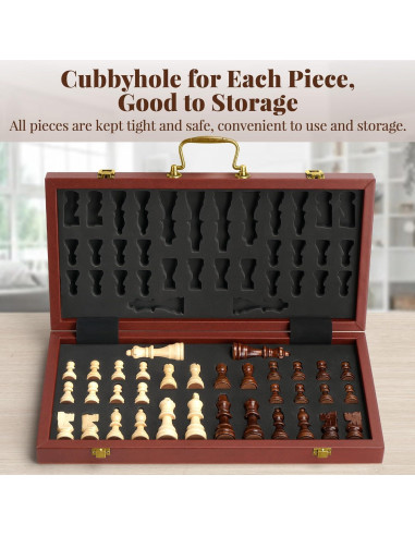 Juego de Ajedrez Magnético 39.37x39.37cm GLZM Plegable