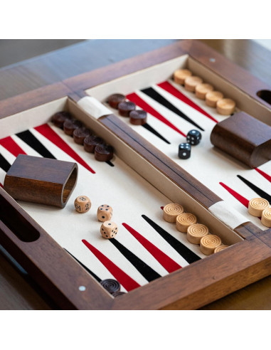 Juego de Ajedrez 3-en-1 Lingle de Madera Plegable 39x39 cm