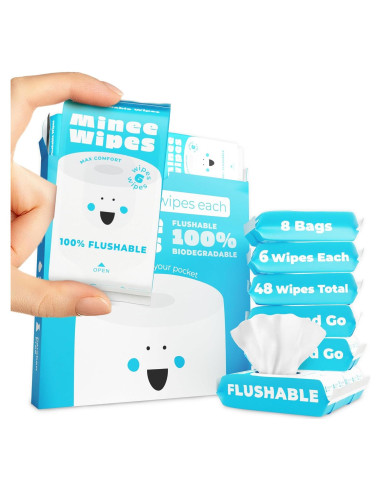 Toallitas Húmedas Desechables Minee - Paquete de 48 Toallitas