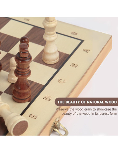 Juego de Ajedrez Plegable Magnético HOLYKING 38.1 cm Madera