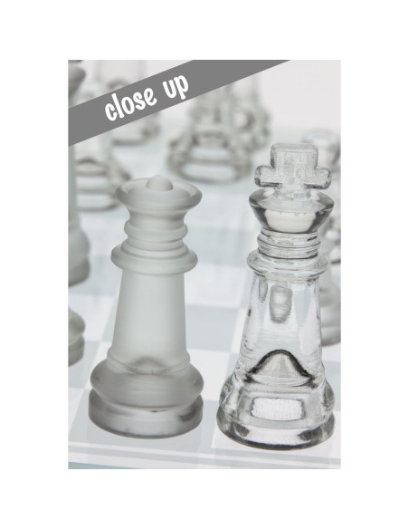 Juego de Ajedrez de Vidrio Gamie 30.48 cm - 32 Piezas Elegantes Juego de Ajedrez de Vidrio Gamie 30.48 cm - 32 Piezas Elegantes
