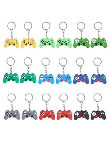 Llavero de Controlador de Juego PVC 18 Piezas 9 Colores