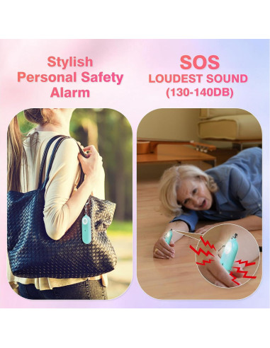 Alarma de Seguridad Personal MtMinn ABL001 130dB con Luz LED