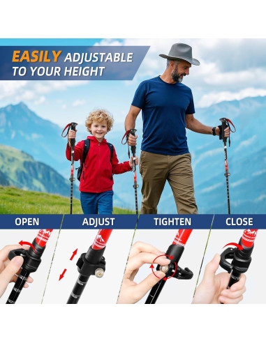Bastones de Senderismo Croosseoutdoors Ajustables 2 Piezas