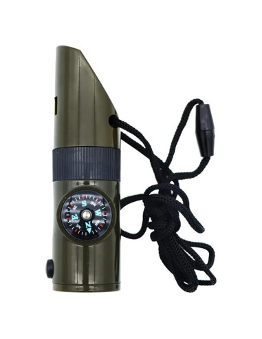 Silbato de Supervivencia YHDZSWGZS con Brújula y Linterna LED